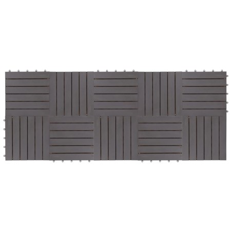 vidaXL Baldosas de terraza 10 uds madera acacia gris lavado 30x30 cm