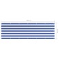vidaXL Toldo para balcón tela oxford blanco y azul 90x300 cm