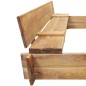 vidaXL Arenero de jardín para niños cuadrado de madera impregnada vidaXL Arenero de jardín para niños cuadrado de madera impregnada