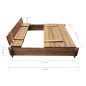 vidaXL Arenero de jardín para niños cuadrado de madera impregnada vidaXL Arenero de jardín para niños cuadrado de madera impregnada