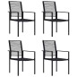 vidaXL Sillas de jardín 4 unidades ratán de PVC negro vidaXL Sillas de jardín 4 unidades ratán de PVC negro