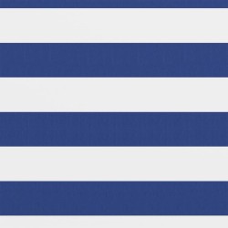 vidaXL Toldo para balcón tela oxford blanco y azul 75x500 cm