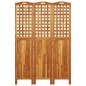 vidaXL Biombo de 3 paneles de madera maciza de acacia 121,5x2x180 cm vidaXL Biombo de 3 paneles de madera maciza de acacia 121,5x2x180 cm