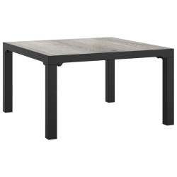 vidaXL Mesa de centro de jardín DPC y acero gris 55x55x31 cm