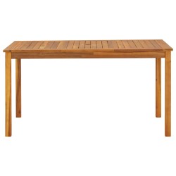 vidaXL Mesa de jardín madera maciza de acacia 140x80x74 cm