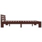 vidaXL Estructura de cama madera maciza pino marrón oscuro 160x200 cm vidaXL Estructura de cama madera maciza pino marrón oscuro 160x200 cm