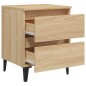 vidaXL Mesitas de noche 2 uds contrachapada roble Sonoma 40x35x50 cm vidaXL Mesitas de noche 2 uds contrachapada roble Sonoma 40x35x50 cm