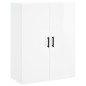 vidaXL Aparador alto madera contrachapada blanco brillo 69,5x34x180 cm vidaXL Aparador alto madera contrachapada blanco brillo 69,5x34x180 cm
