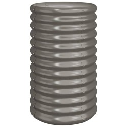 vidaXL Jardinera de acero con recubrimiento en polvo gris 40x40x68 cm