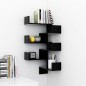 vidaXL Estantes de esquina pared madera ingeniería negro 40x40x50 cm vidaXL Estantes de esquina pared madera ingeniería negro 40x40x50 cm