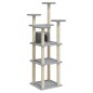 vidaXL Rascador para gatos con postes de sisal gris claro 171 cm vidaXL Rascador para gatos con postes de sisal gris claro 171 cm