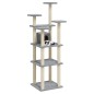 vidaXL Rascador para gatos con postes de sisal gris claro 171 cm vidaXL Rascador para gatos con postes de sisal gris claro 171 cm