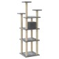 vidaXL Rascador para gatos con postes de sisal gris claro 171 cm vidaXL Rascador para gatos con postes de sisal gris claro 171 cm