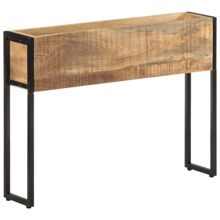 vidaXL Jardinera de madera de mango rugosa 90x20x68 cm