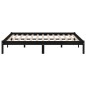 vidaXL Estructura de cama de madera maciza de pino negra 140x200 cm vidaXL Estructura de cama de madera maciza de pino negra 140x200 cm