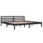 vidaXL Estructura de cama madera maciza de pino negro 200x200 cm vidaXL Estructura de cama madera maciza de pino negro 200x200 cm