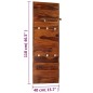 vidaXL Perchero de pared madera maciza de sheesham 118x40 cm vidaXL Perchero de pared madera maciza de sheesham 118x40 cm