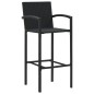 vidaXL Taburetes de cocina 2 unidades ratán sintético negro vidaXL Taburetes de cocina 2 unidades ratán sintético negro