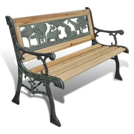 vidaXL Banco de jardín para niños de madera 84 cm 