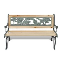 vidaXL Banco de jardín para niños de madera 84 cm 