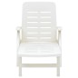 vidaXL Tumbona plegable de plástico blanco vidaXL Tumbona plegable de plástico blanco