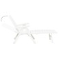 vidaXL Tumbona plegable de plástico blanco vidaXL Tumbona plegable de plástico blanco