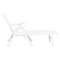 vidaXL Tumbona plegable de plástico blanco vidaXL Tumbona plegable de plástico blanco
