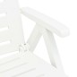 vidaXL Tumbona plegable de plástico blanco vidaXL Tumbona plegable de plástico blanco