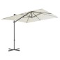 vidaXL Sombrilla voladiza con poste de acero 250x250 cm arena vidaXL Sombrilla voladiza con poste de acero 250x250 cm arena
