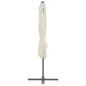 vidaXL Sombrilla voladiza con poste de acero 250x250 cm arena vidaXL Sombrilla voladiza con poste de acero 250x250 cm arena