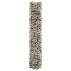 vidaXL Poste circular de gaviones acero galvanizado Ø30x150 cm