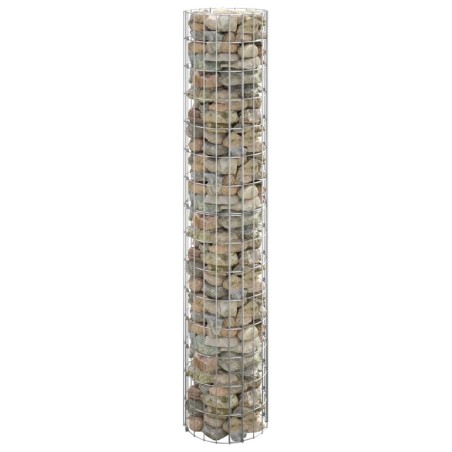 vidaXL Poste circular de gaviones acero galvanizado Ø30x150 cm