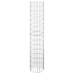 vidaXL Poste circular de gaviones acero galvanizado Ø30x150 cm