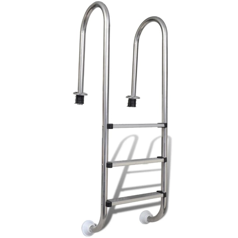 vidaXL Escalera de piscina 3 peldaños acero inoxidable 304 120 cm vidaXL Escalera de piscina 3 peldaños acero inoxidable 304 120 cm