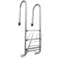 vidaXL Escalera de piscina 3 peldaños acero inoxidable 304 120 cm vidaXL Escalera de piscina 3 peldaños acero inoxidable 304 120 cm