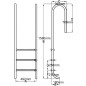 vidaXL Escalera de piscina 3 peldaños acero inoxidable 304 120 cm vidaXL Escalera de piscina 3 peldaños acero inoxidable 304 120 cm