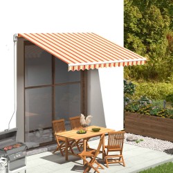vidaXL Tela de repuesto para toldo amarillo y naranja 3,5x2,5 m