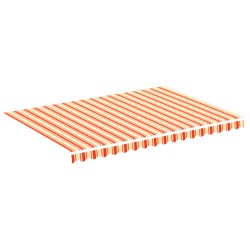 vidaXL Tela de repuesto para toldo amarillo y naranja 3,5x2,5 m