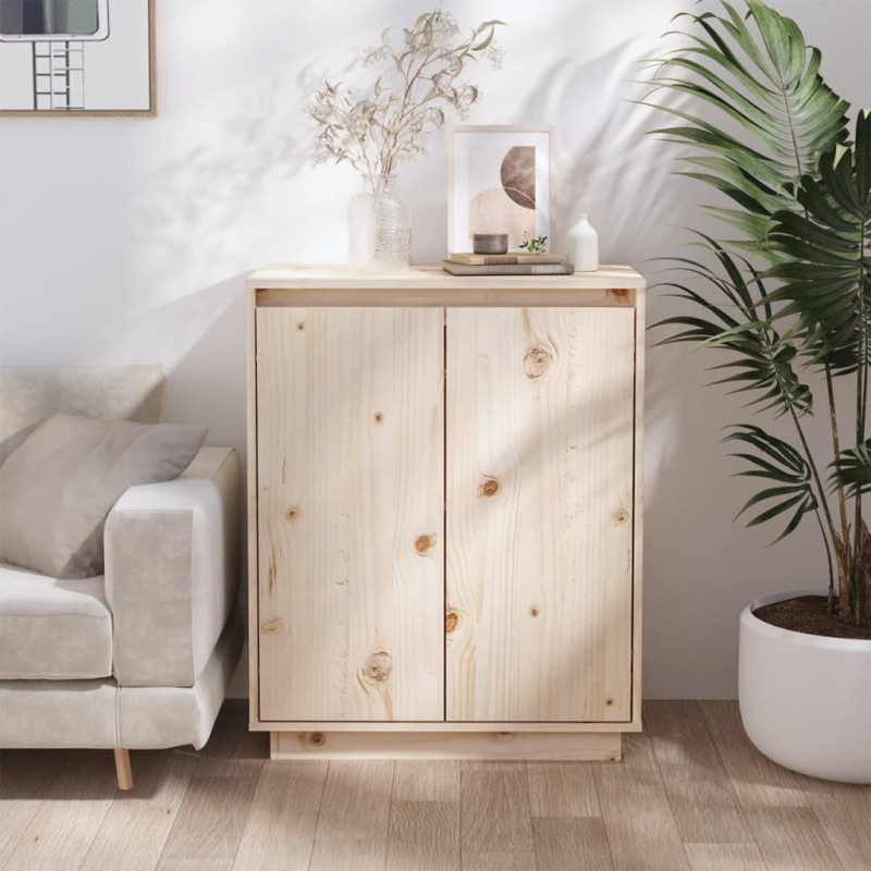 vidaXL Aparador de madera maciza de pino 60x34x75 cm vidaXL Aparador de madera maciza de pino 60x34x75 cm