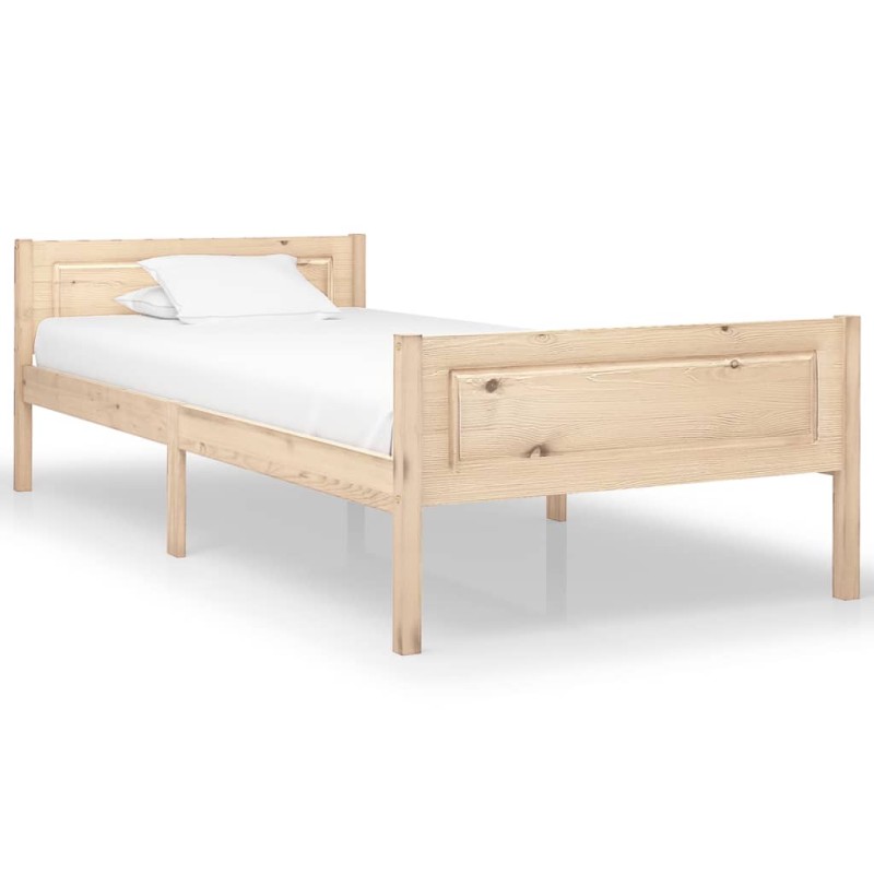 vidaXL Estructura de cama de madera maciza de pino 90x200 cm vidaXL Estructura de cama de madera maciza de pino 90x200 cm