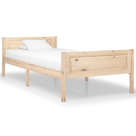 vidaXL Estructura de cama de madera maciza de pino 90x200 cm
