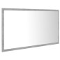 vidaXL Espejo de baño acrílico gris hormigón 80x8,5x37 cm