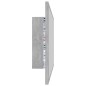 vidaXL Espejo de baño acrílico gris hormigón 80x8,5x37 cm