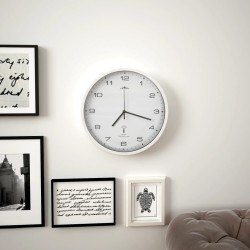 vidaXL Reloj de pared radiocontrol movimiento de cuarzo 31 cm blanco