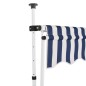 vidaXL Toldo manual retráctil 200 cm azul y blanco a rayas vidaXL Toldo manual retráctil 200 cm azul y blanco a rayas