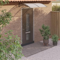 vidaXL Marquesina de puerta policarbonato negro 150x100 cm