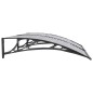 vidaXL Marquesina de puerta policarbonato negro 150x100 cm
