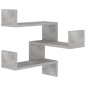 vidaXL Estantes esquina pared 2 uds contrachapado hormigón 40x40x50 cm vidaXL Estantes esquina pared 2 uds contrachapado hormigón 40x40x50 cm