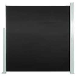 vidaXL Toldo lateral retráctil de jardín negro 140x300 cm