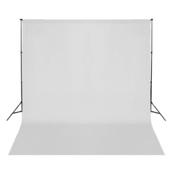 vidaXL Telón de fondo para fotografía algodón blanco 300x300 cm  